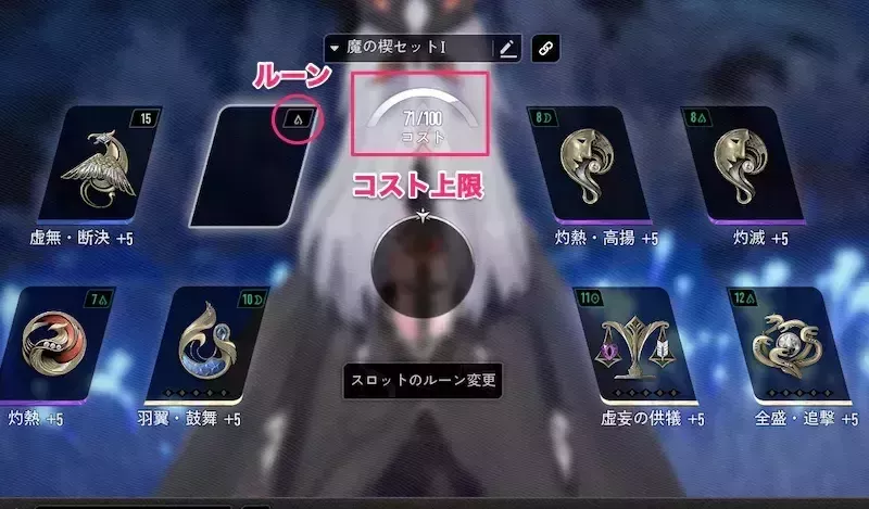 コスト上限とルーン