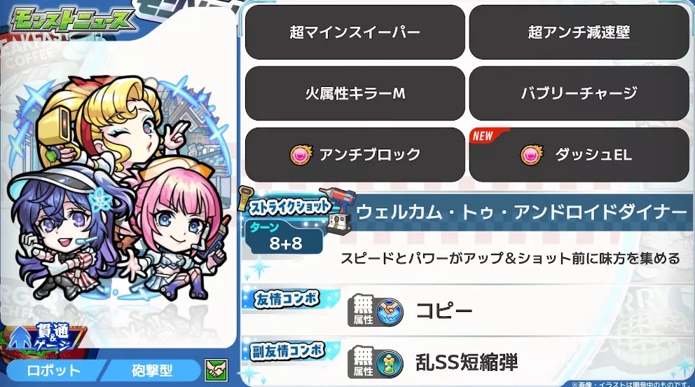 アンドロイドダイナー ステータス