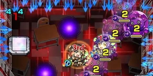 敵にふれるたびに攻撃力アップ