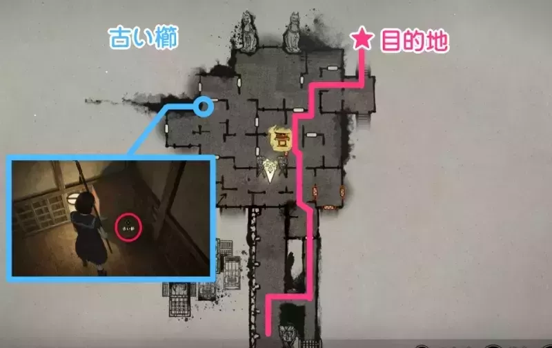 迷路の部屋の中央に祠があるのでセーブや奉納をしておこう