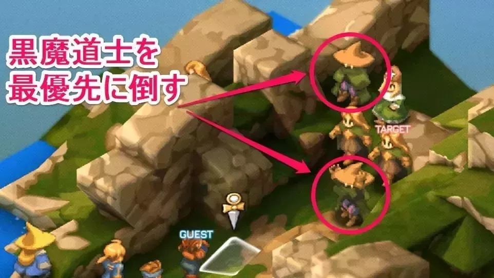 レナリア黒魔道士を狙う