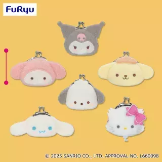 サンリオキャラクターズ ミルキーボアフェイスがま口ポーチ