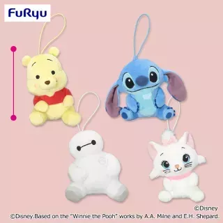 ディズニー こてっとぺったん マスコット～プーさん・ディズニー スティッチ・ベイマックス・ディズニー マリー～