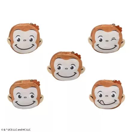 おさるのジョージ　ぽってりフェイスポーチ付エコバッグ