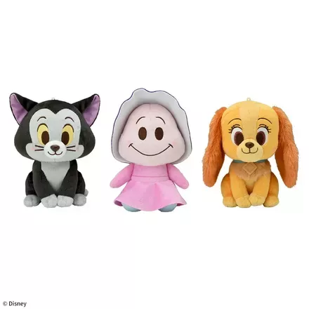 ディズニーキャラクター 赤いほっぺ　ぬいぐるみ フィガロ&ヤングオイスター&レディ