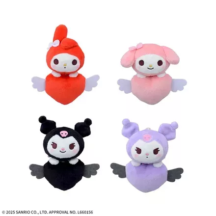 ゆるかわ　サンリオキャラクターズ　マスコット　メロクロハート