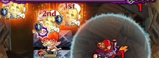 天使を倒して防御アップ