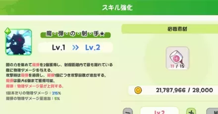 スキルレベル上げ方パーシャル