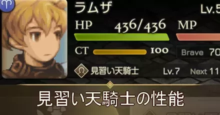 見習い天騎士の性能