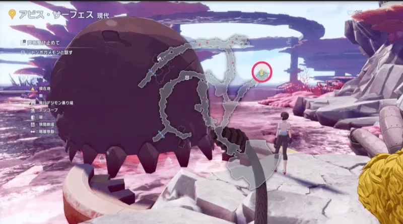 ホエーマンに乗ってアビス・サンクチュアリに向かう