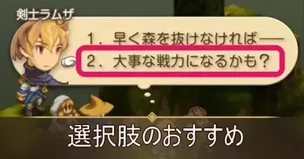 選択肢のおすすめ