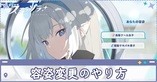 容姿変更のやり方