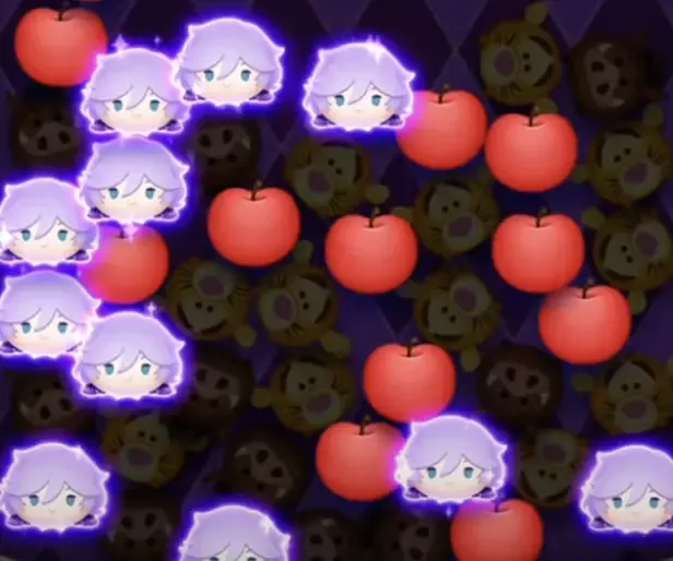 一種類のツムが林檎に変化