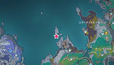 スターダストビーチの西にある島