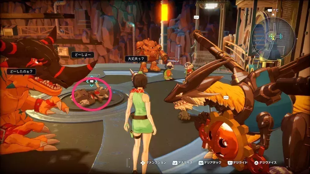 コクワモンに話しかける