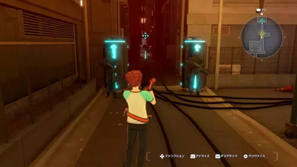 裏路地の奥に進む