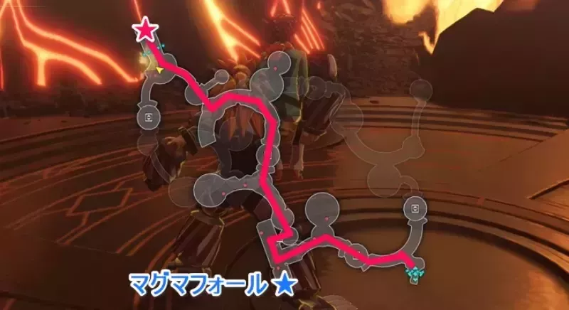 黄炎エリアを進む