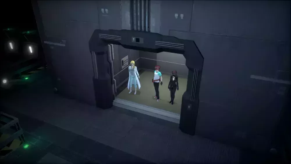 エレベーターに乗る