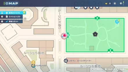 墓地のヤミラミの拡大マップ画像