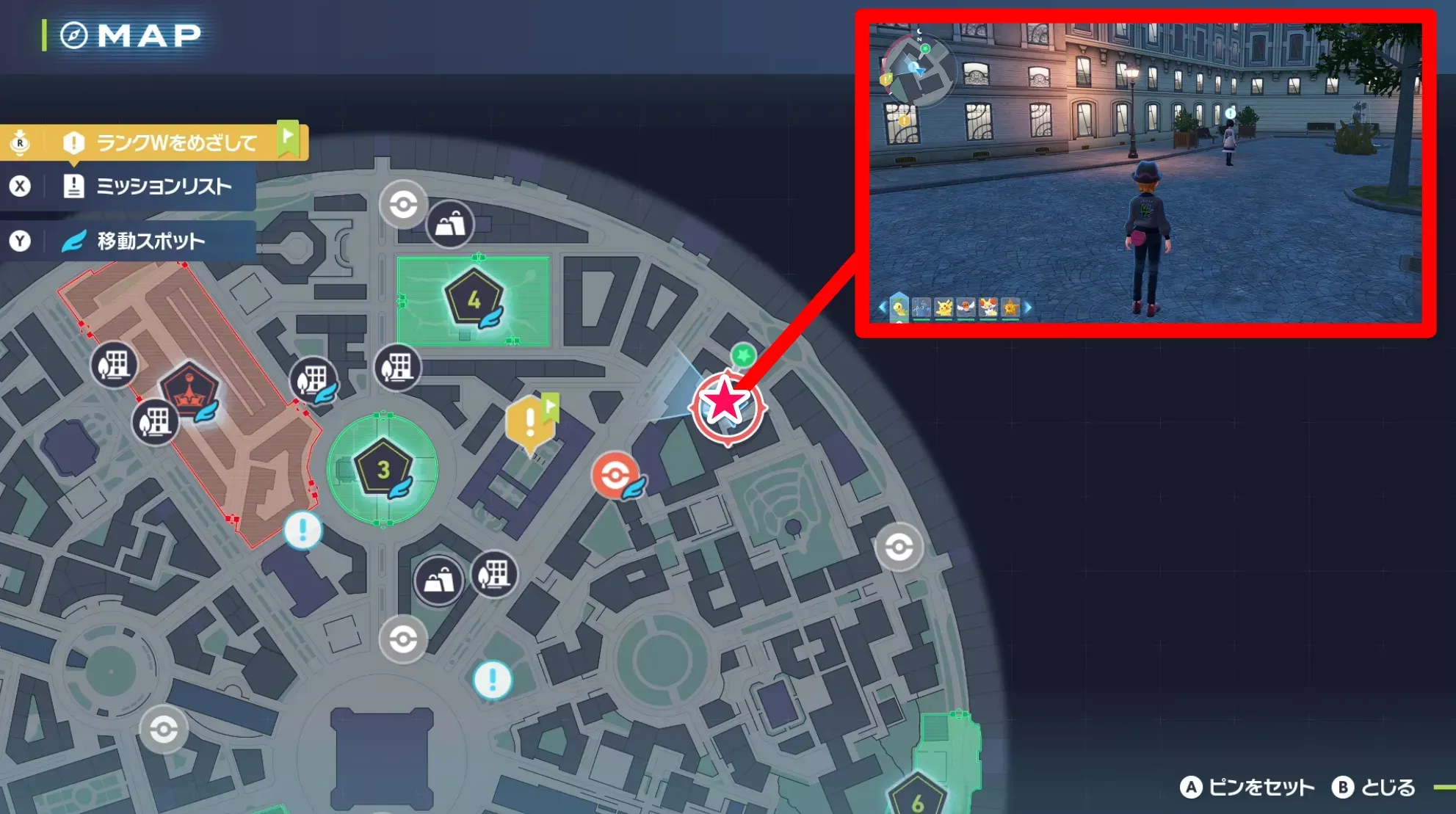 ボクレーと噴水のマップ