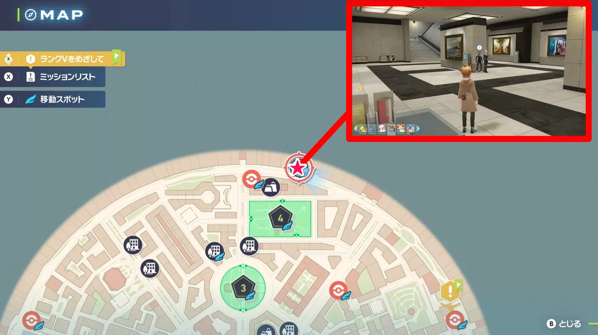 美術館のコフーライのマップ