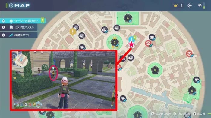 ケーシィと遊びたいのマップ