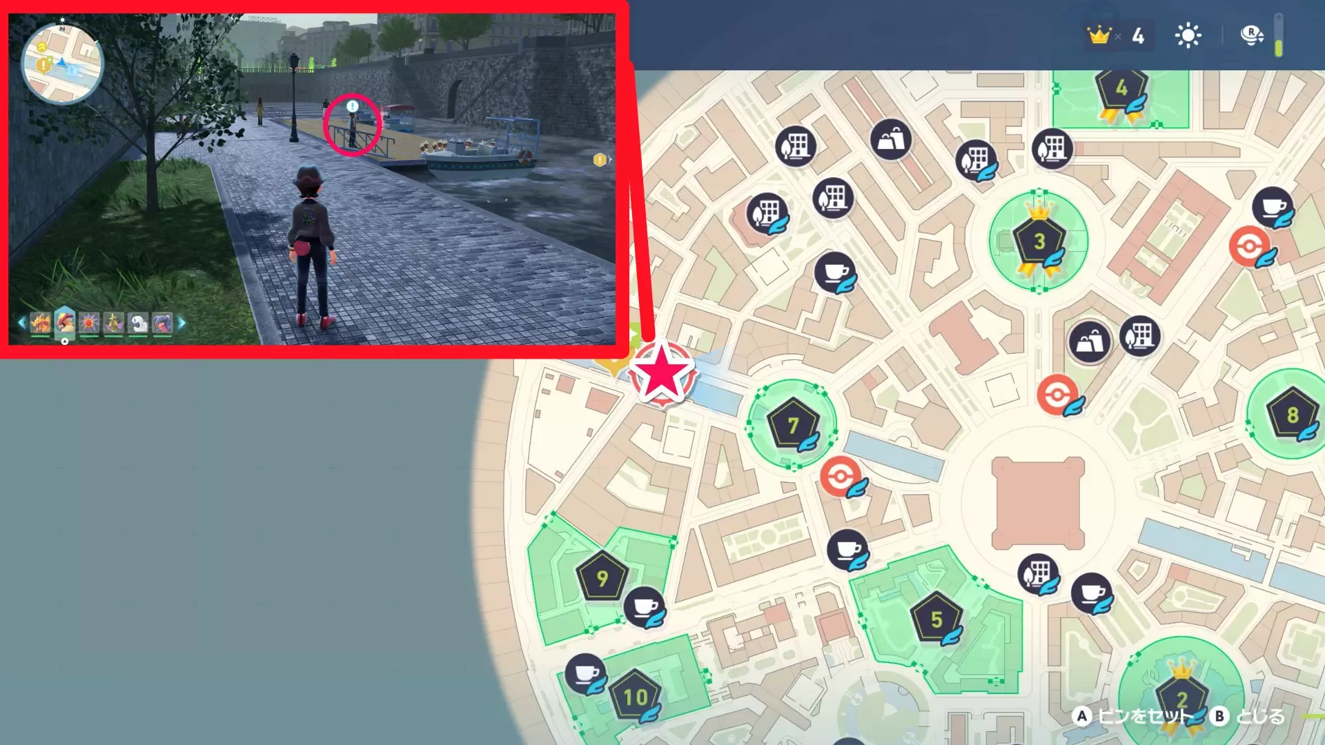 カメテテ・ボートのマップ