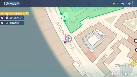 ヤドンとヤドンで交換希望の拡大マップ画像