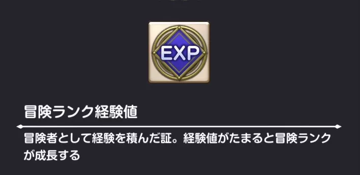 冒険ランク経験値