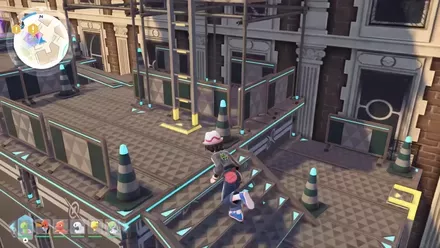 足場を登り一番上に向かう