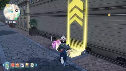 ジャンプ台を使って屋上に上る