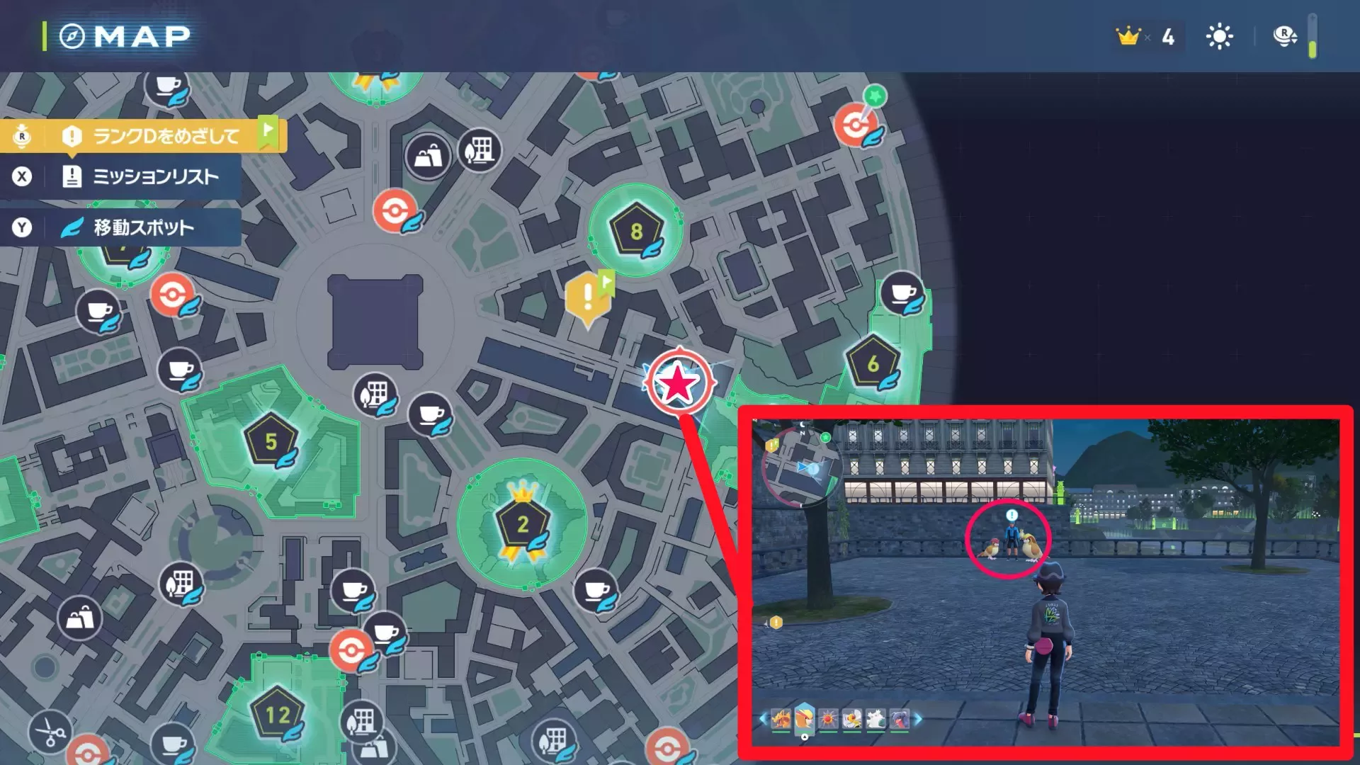 ピジョットたちは空を飛ぶのマップ