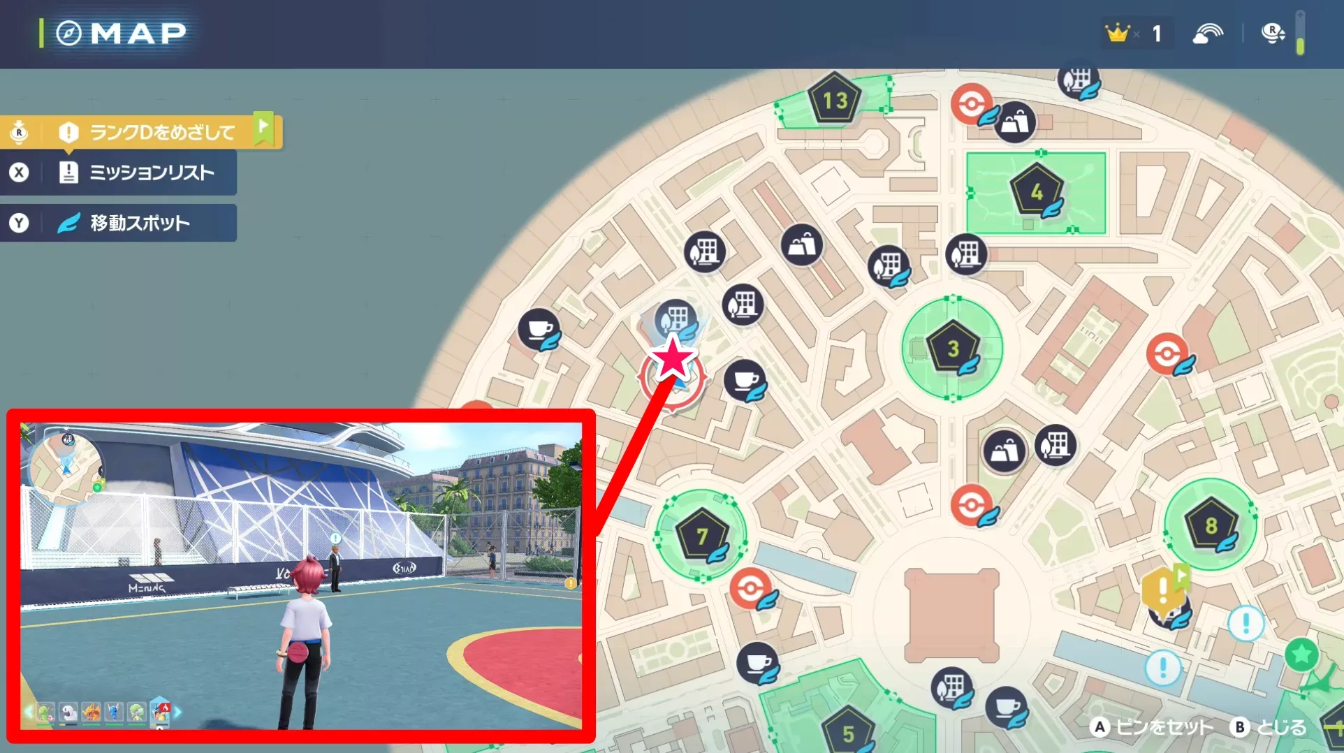 きあいをためろ！のマップ