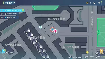 雨天決行の拡大マップ画像