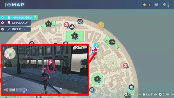 ゆびをふるで運任せのマップ