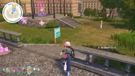 右に曲がる階段を降りる