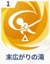 末広がりの滝画像