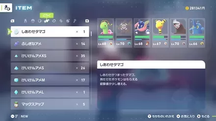 ポケモンのレベル上げ