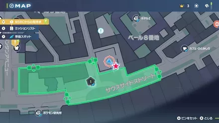 一風変わったポケモンたちの拡大マップ画像