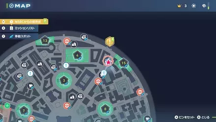 バチバチの縄張り争いのマップ画像 size:440x0