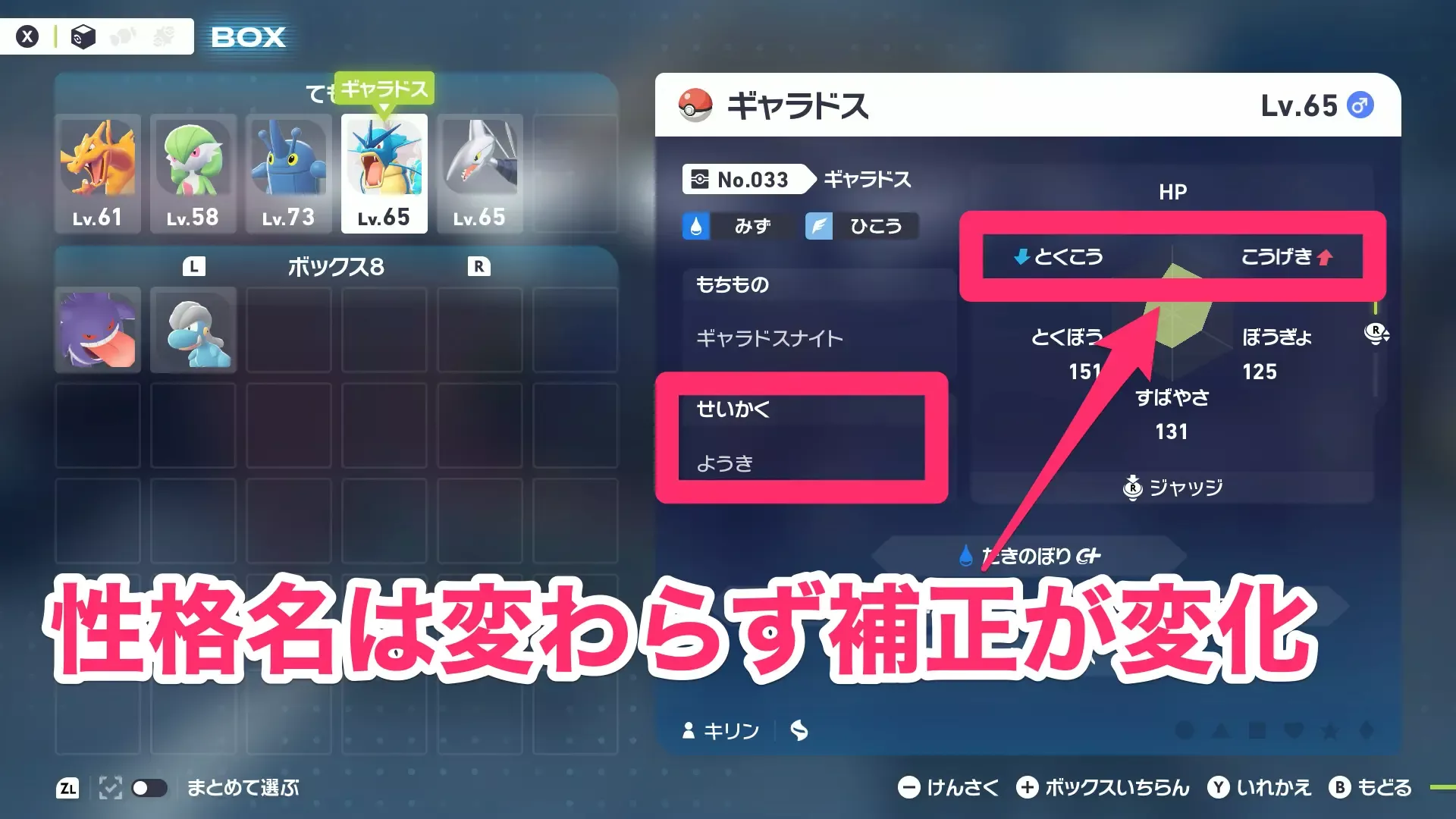 ミントを使っても性格名は変わらない