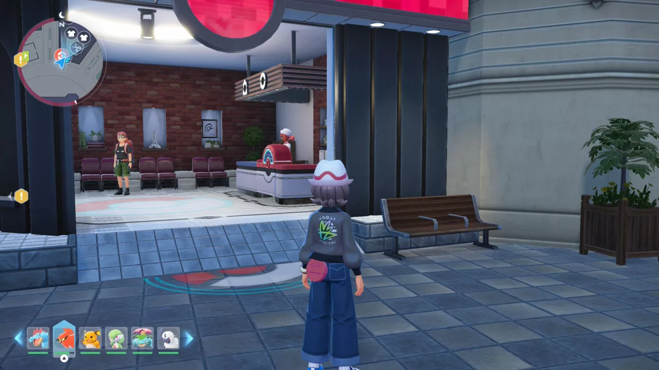 ポケモンセンターのベンチ