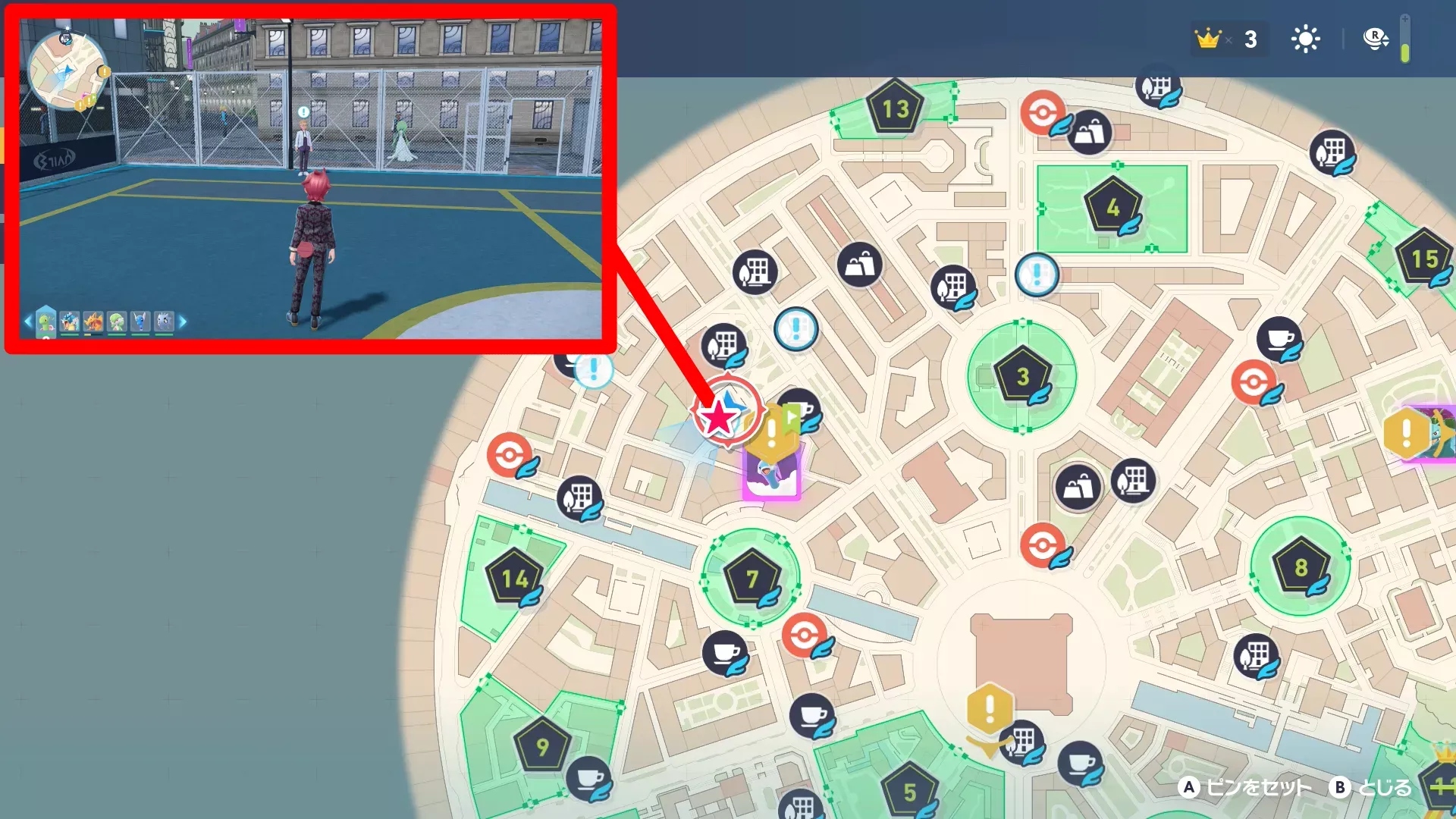 先手を打ってひるませる！のマップ