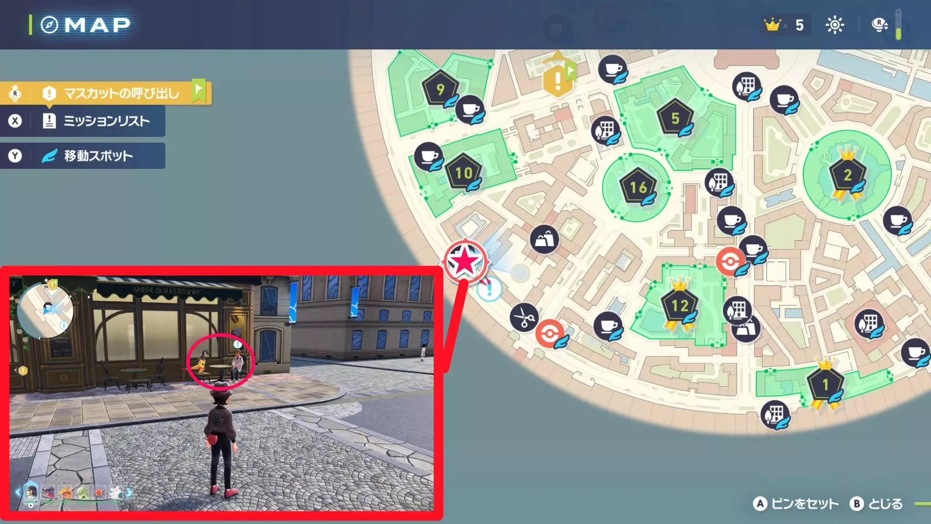 エレザードのお部屋探しのマップ