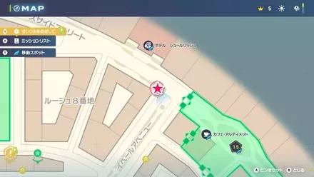 カギをなくしたクレッフィの拡大マップ画像