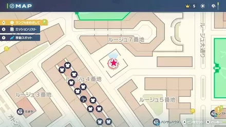 わたしはずーっとむしタイプの拡大マップ画像