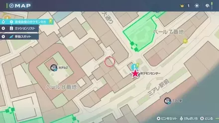 回復自慢のポケモンたちの拡大マップ画像