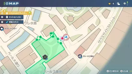 エアームドの羽根の拡大マップ画像