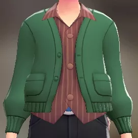 カーディガン＆シャツセット