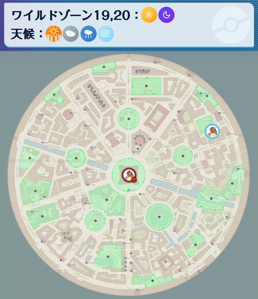 ガルーラの出現場所マップ